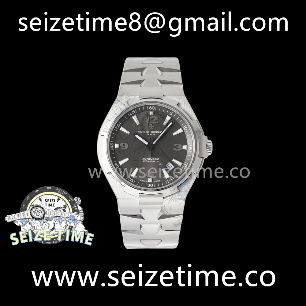 Overseas 47040 SS PPF 1:1 Best Edition Gray Textured Dial on SS Bracelet A1226