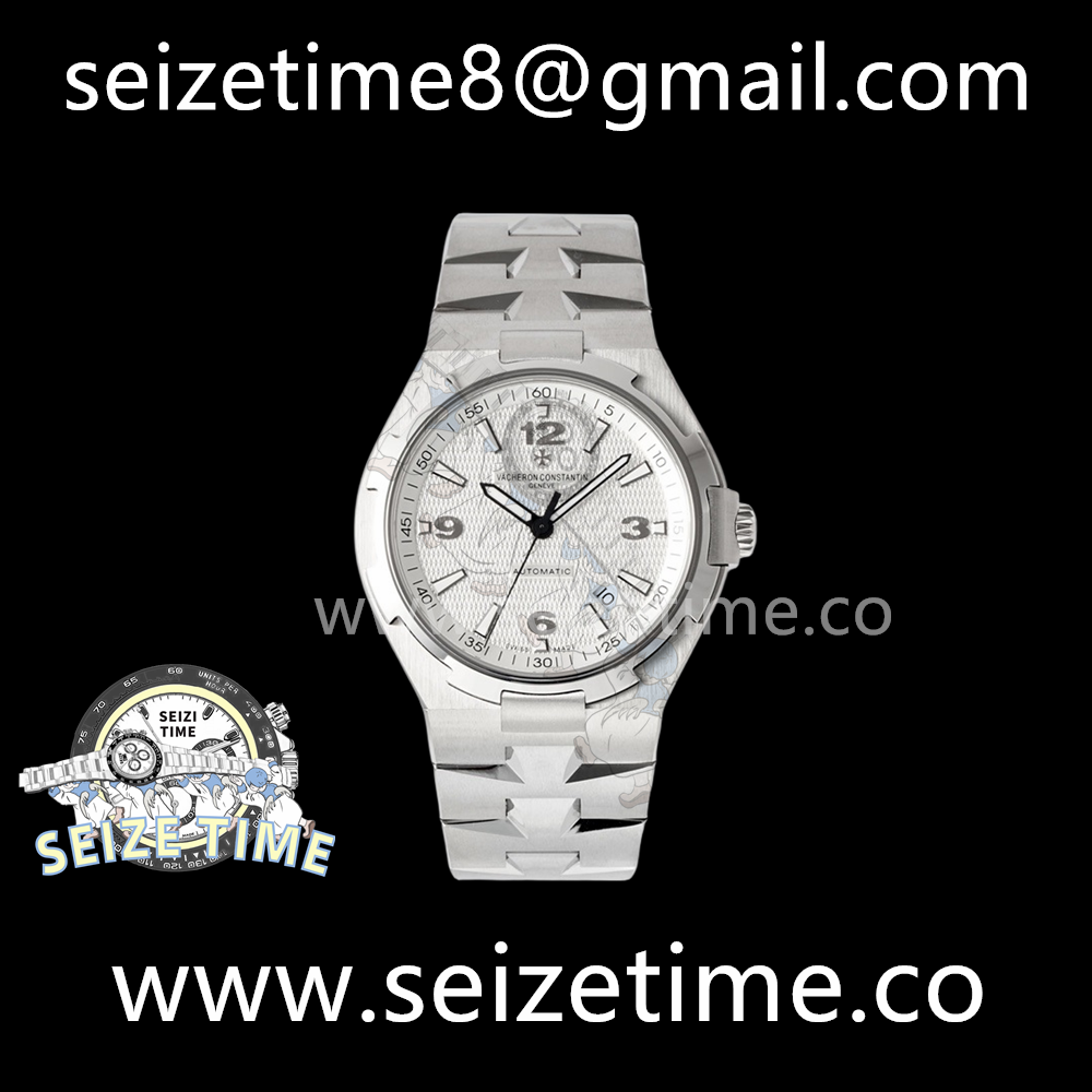 Overseas 47040 SS PPF 1:1 Best Edition White Textured Dial on SS Bracelet A1226