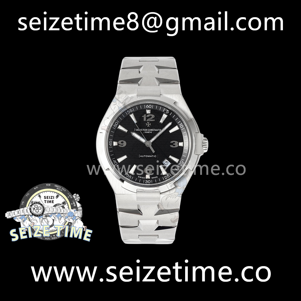 Overseas 47040 SS PPF 1:1 Best Edition Black Textured Dial on SS Bracelet A1226