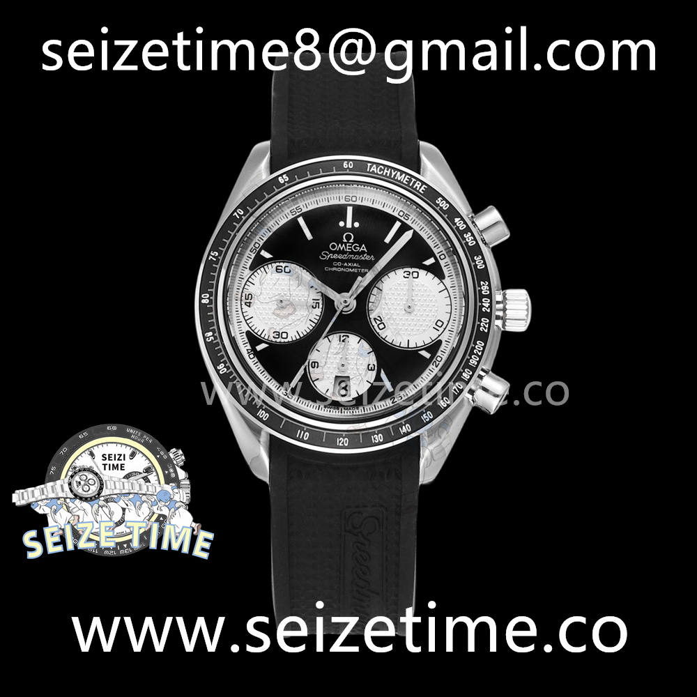 Speedmaster Racing Chronograph 40mm SS Black Dial on Rubber Strap HKF C3330