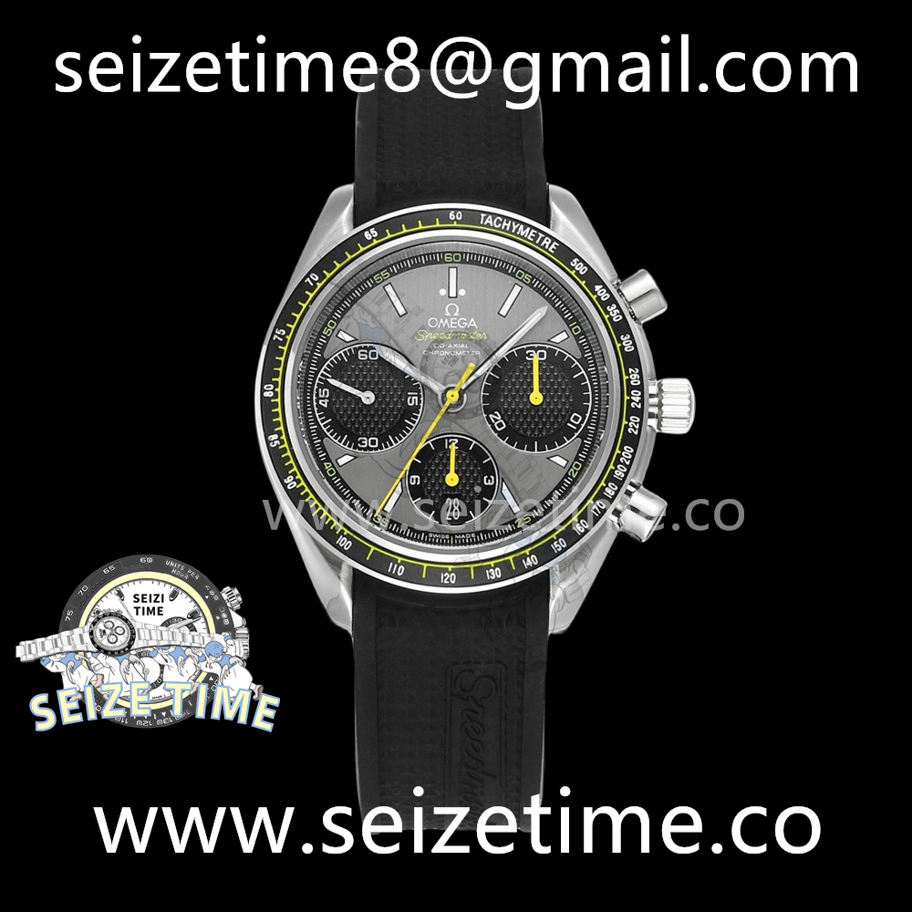 Speedmaster Racing Chronograph 40mm SS Grey Dial on Rubber Strap HKF C3330