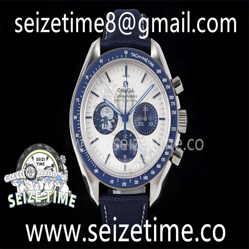 Speedmaster "Snoopy Apollo" SS White Dial on Nylon Strap OSF V2 A3861