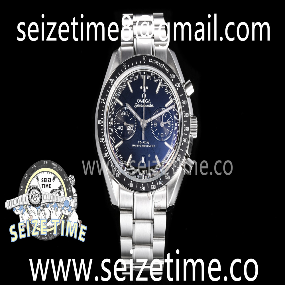 Speedmaster Racing Master SS Black Dial on SS Bracelet A7750