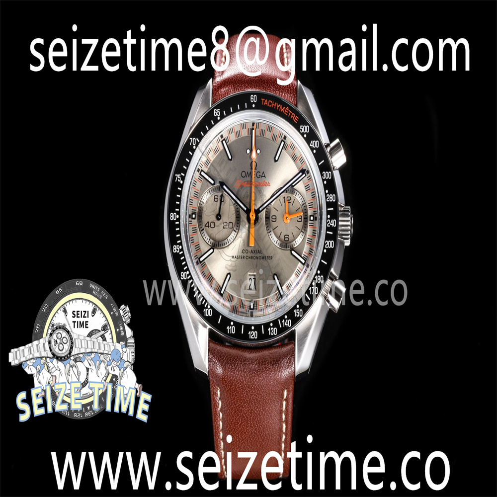 Speedmaster Racing Master SS Gray Dial on Leather Strap A7750