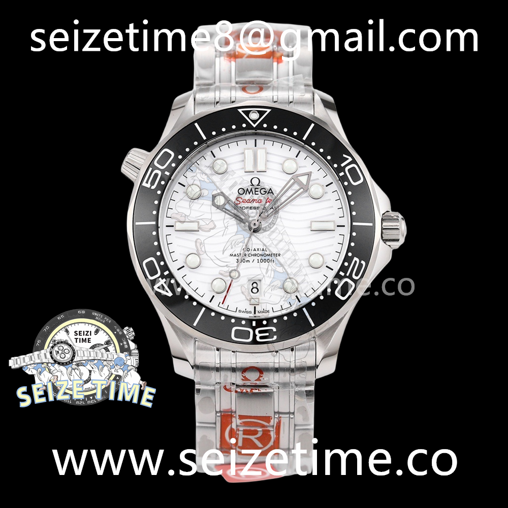 Seamaster Diver 300m SS ORF 1:1 Best Edition White Dial on SS Bracelet Asia 8800