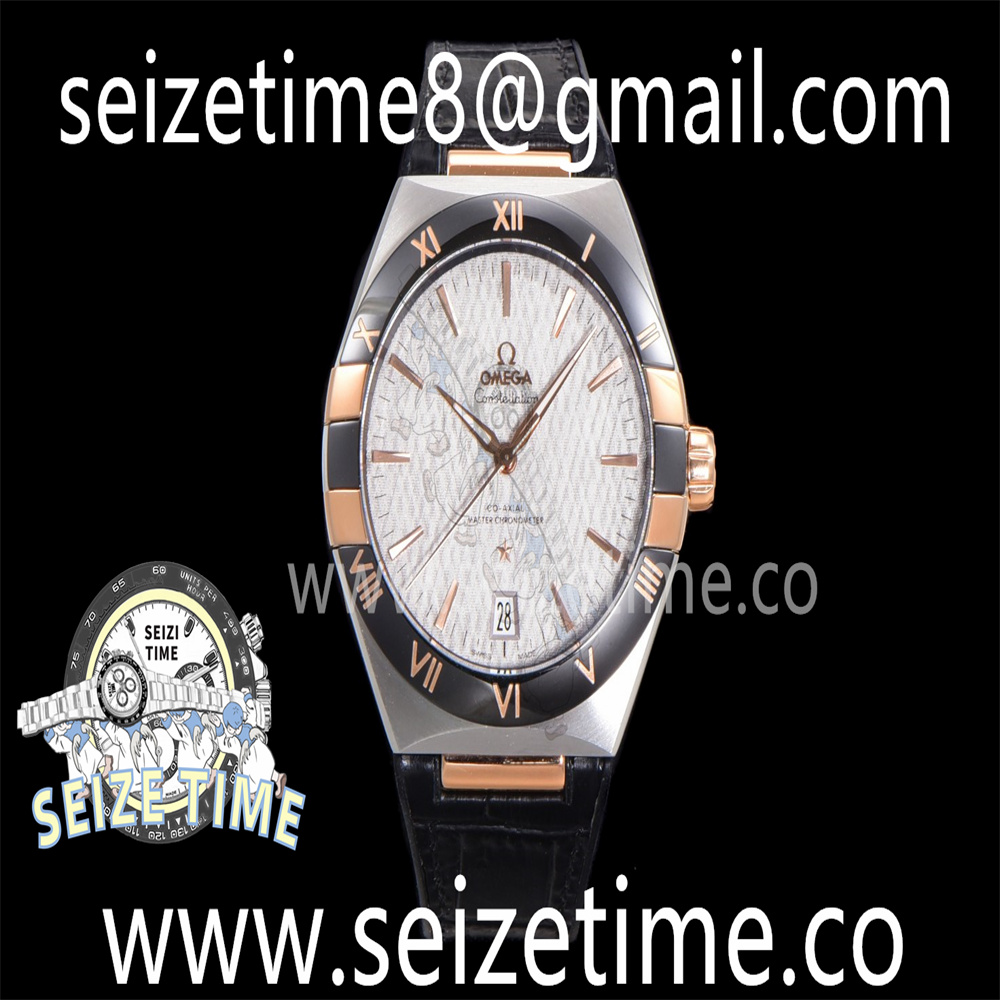 Constellation Co-Axial 41mm RG/SS Grey Dial on Leather Strap VSF A8900