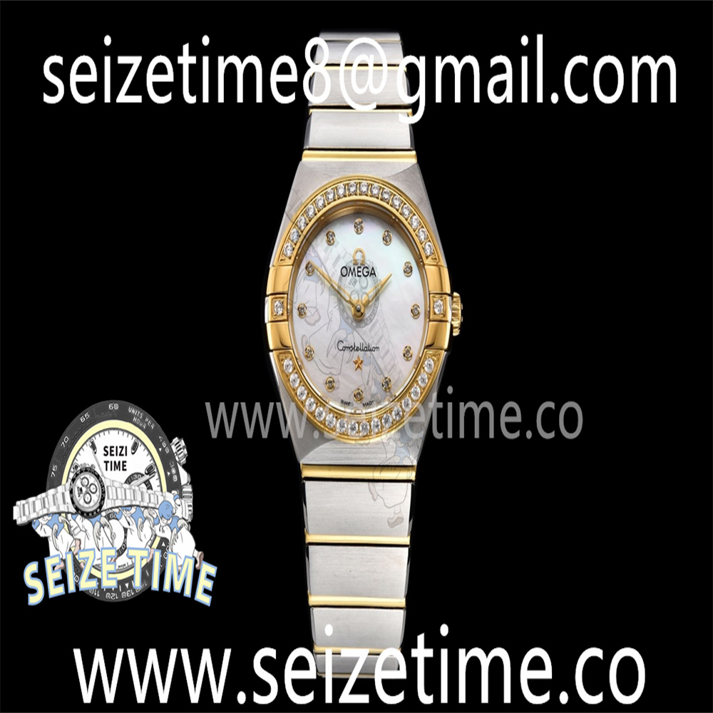 Constellation Quartz 25mm YG/SS Diamond Bezel White MOP Dial on YG/SS Bracelet GF Sw Qtz