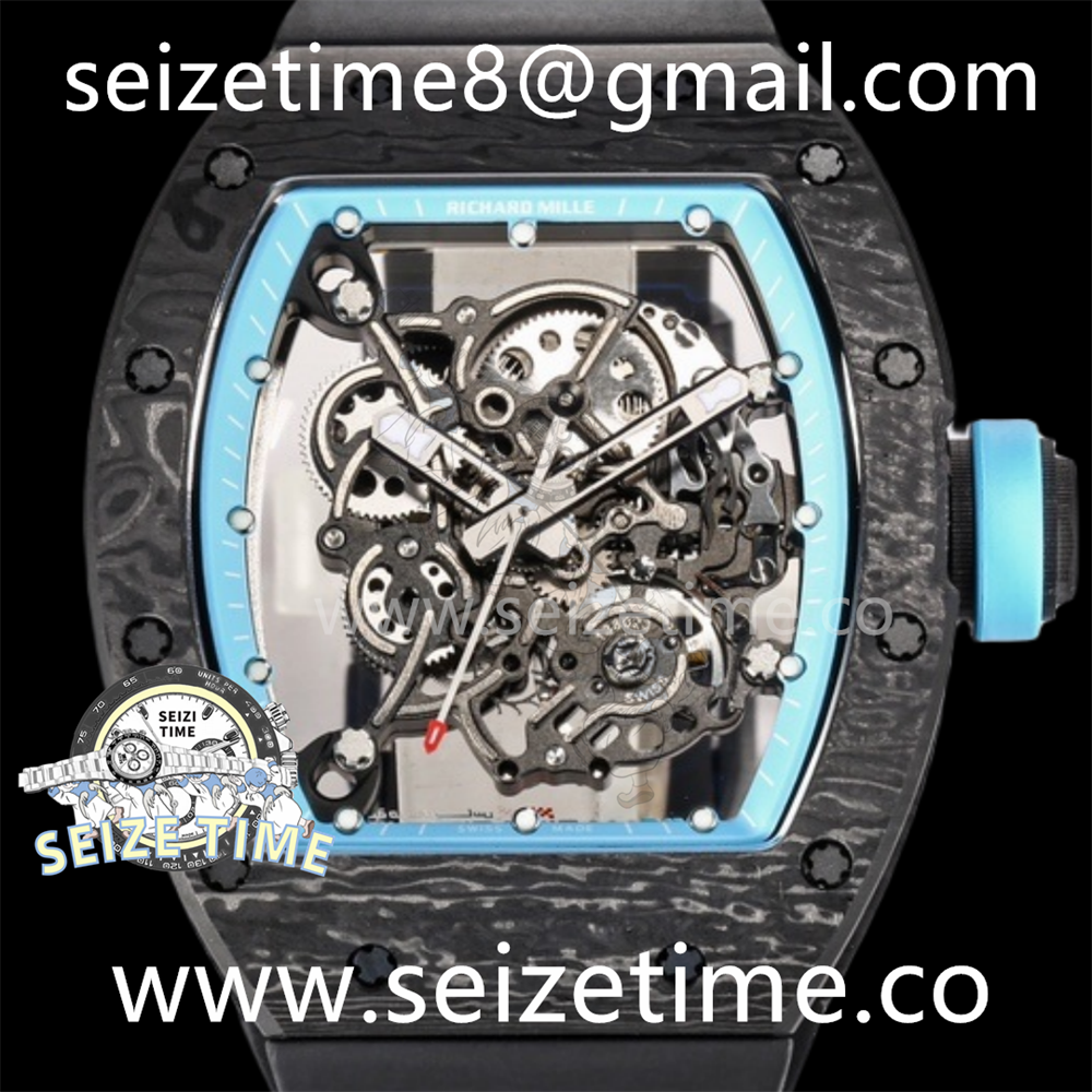 RM55 "Bubba Watson" Blue NTPT Skeleton Dial on Rubber Strap BBR RMUL2