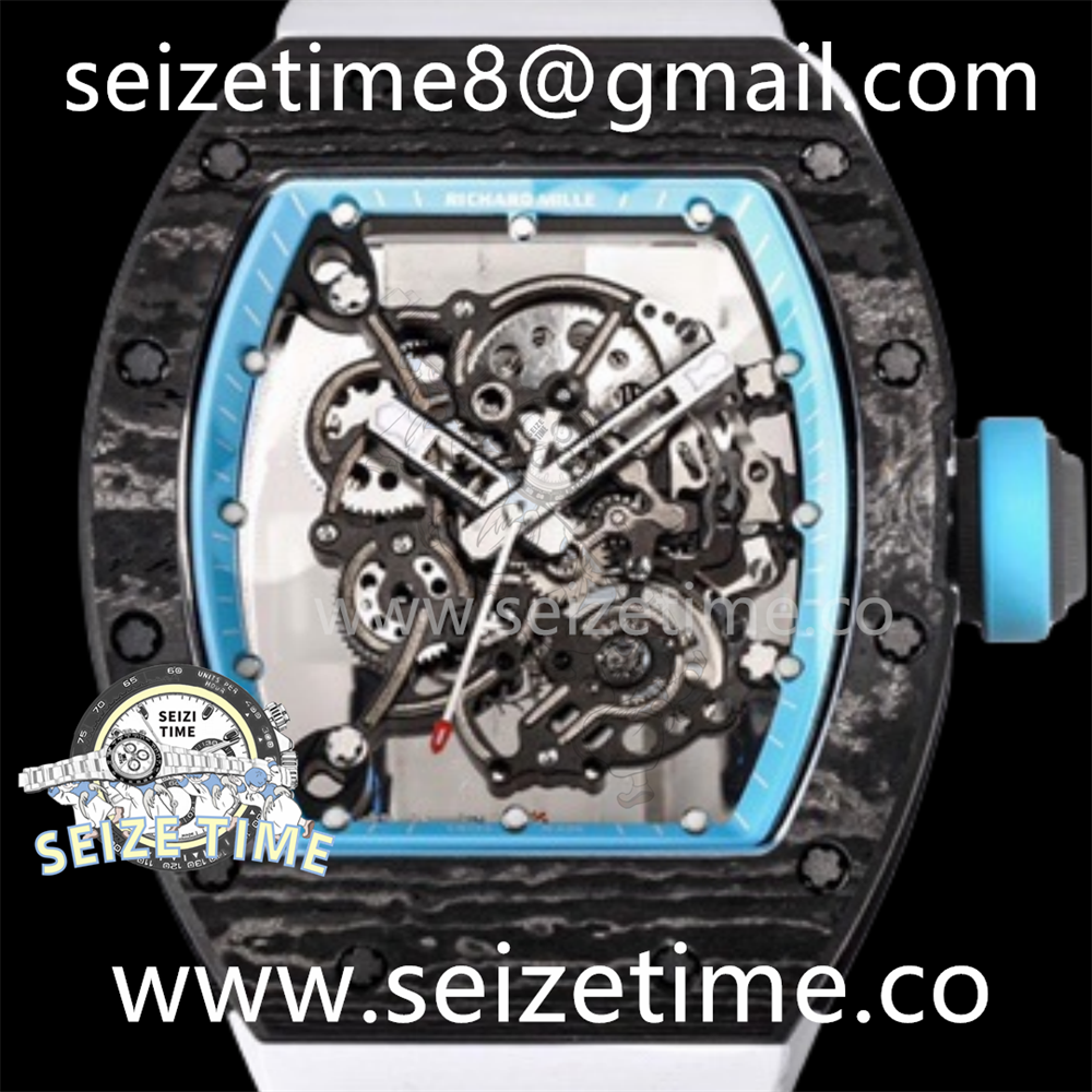 RM55 "Bubba Watson" Blue NTPT Skeleton Dial on Rubber Strap BBR RMUL2
