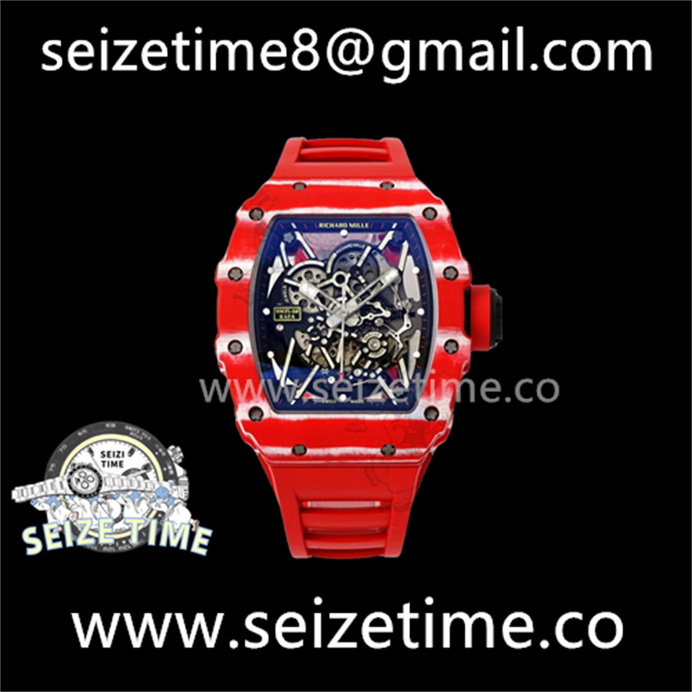 RM35-02 “RAFAEL NADAL” RED FC SKELETON DIAL ON RED RUBBER STRAP ZF V5 MIYOTA MOD