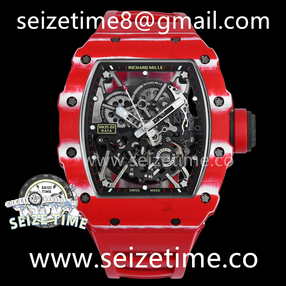 RM35-02 "Rafael Nadal" RNTPT Skeletonal Dial on Red Rubber Strap BBR RMUL2