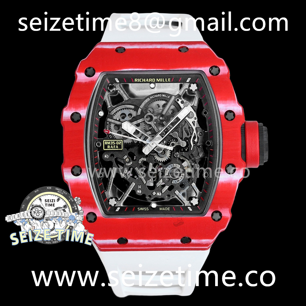 RM35-02 "Rafael Nadal" RNTPT Skeletonal Dial on White Rubber Strap BBR RMUL2