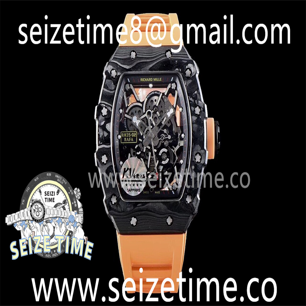 RM035-02 KVF Best Edition Skeleton Dial Orange on Orange Rubber Strap MIYOTA8215 V3