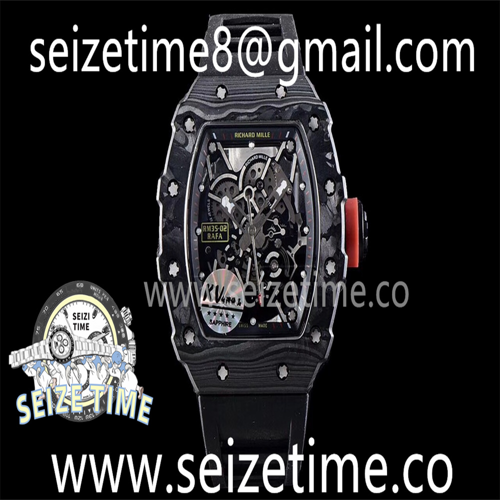 RM035-02 KVF Best Edition Skeleton Dial Red on Black Rubber Strap MIYOTA8215 V3