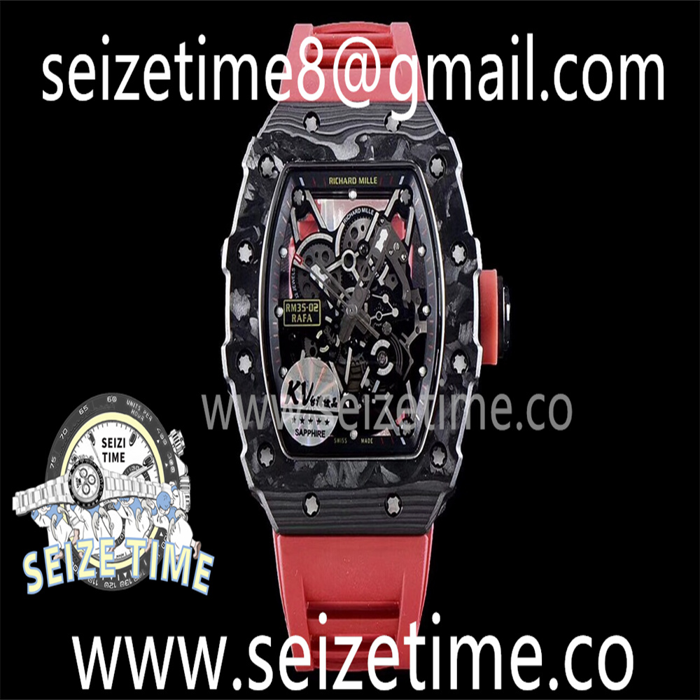 RM035-02 KVF Best Edition Skeleton Dial Red on Red Rubber Strap MIYOTA8215 V3