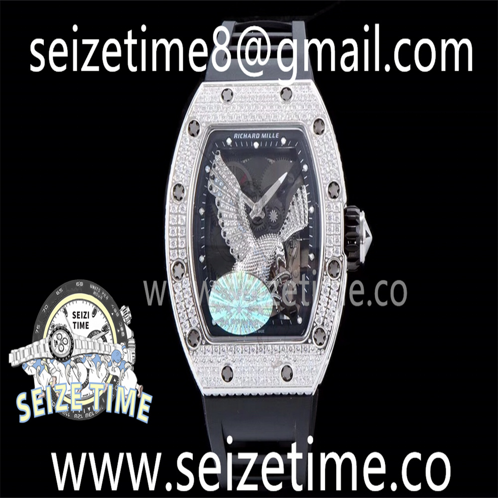 RM 51-01 SS Eagle Diamonds Bezel KVF Best Edition on Black Rubber Strap MIYOTA8215