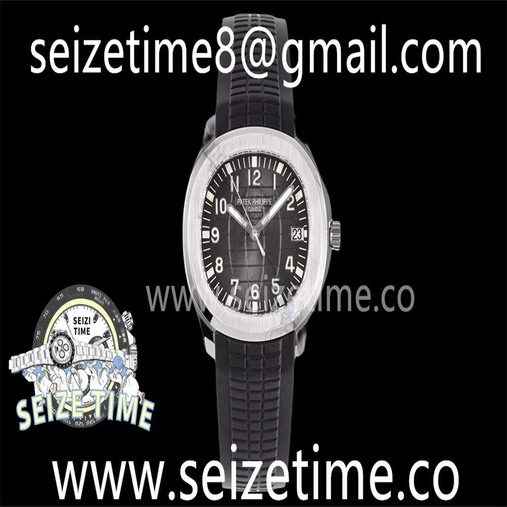 Aquanaut 5167A SS ZF 1:1 Best Edition Black Dial on Black Rubber Strap 324CS
