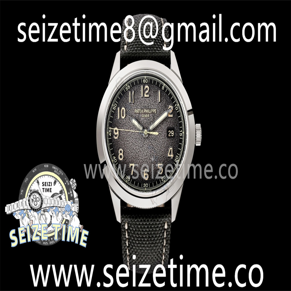Calatrava 5226G SS HKF 1:1 Best Edition Gray Rock Dial on Black Nylon Strap 330CS