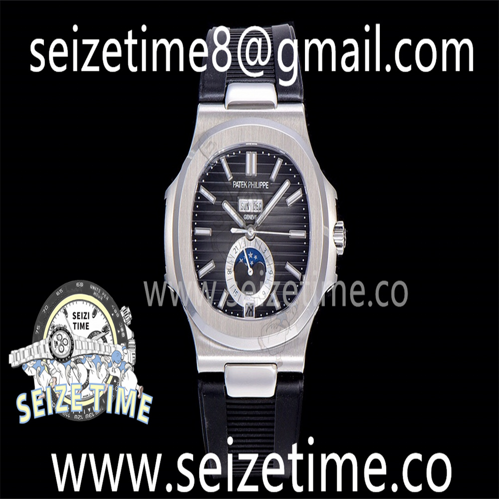 Nautilus 5726 Complicated SS GRF Best Edition Gray Textured Dial on Rubber Strap GRF V3 A324