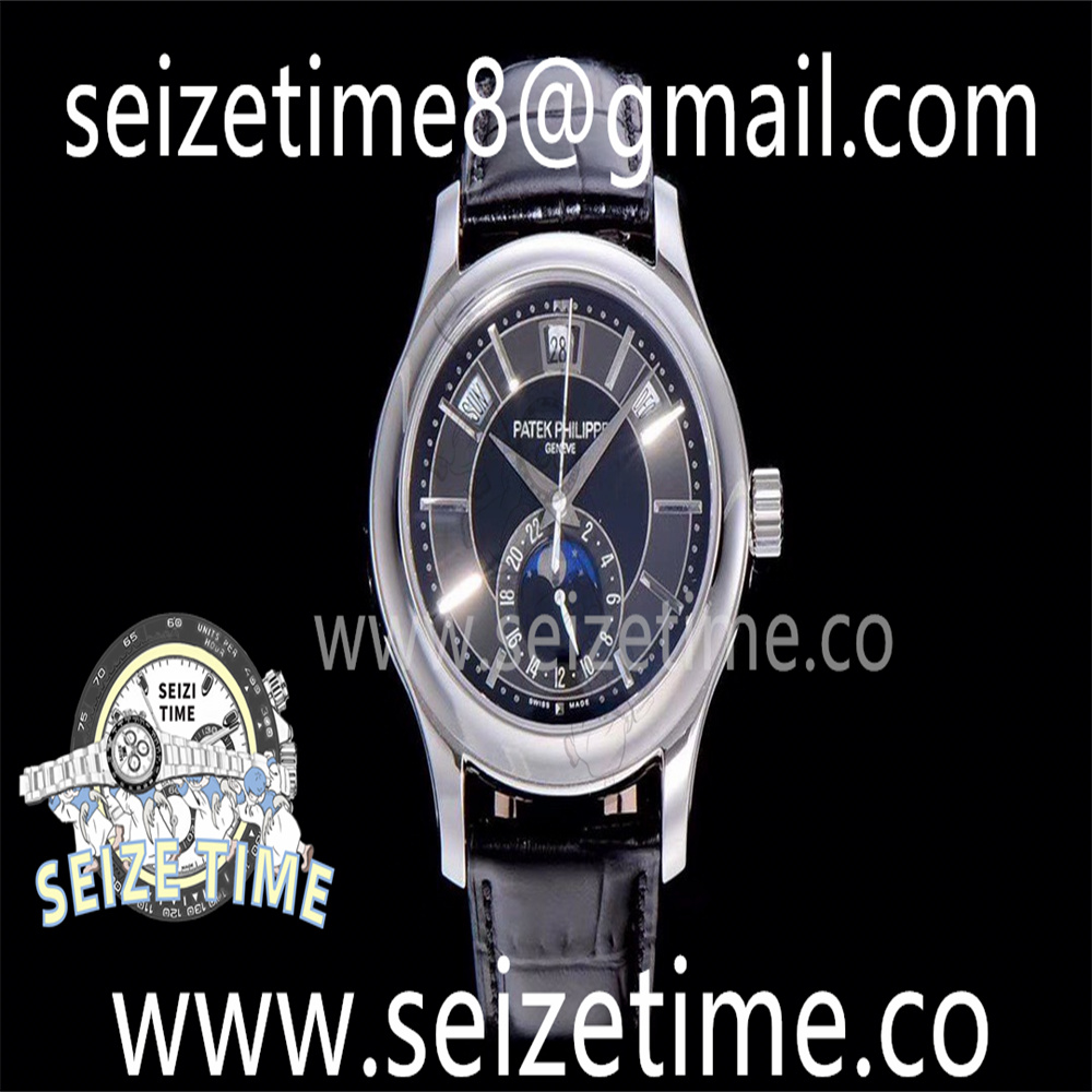 Annual Calendar Moon Phases 5205G-010 SS Blue Dial on Leather Strap GRF V2 MY9015