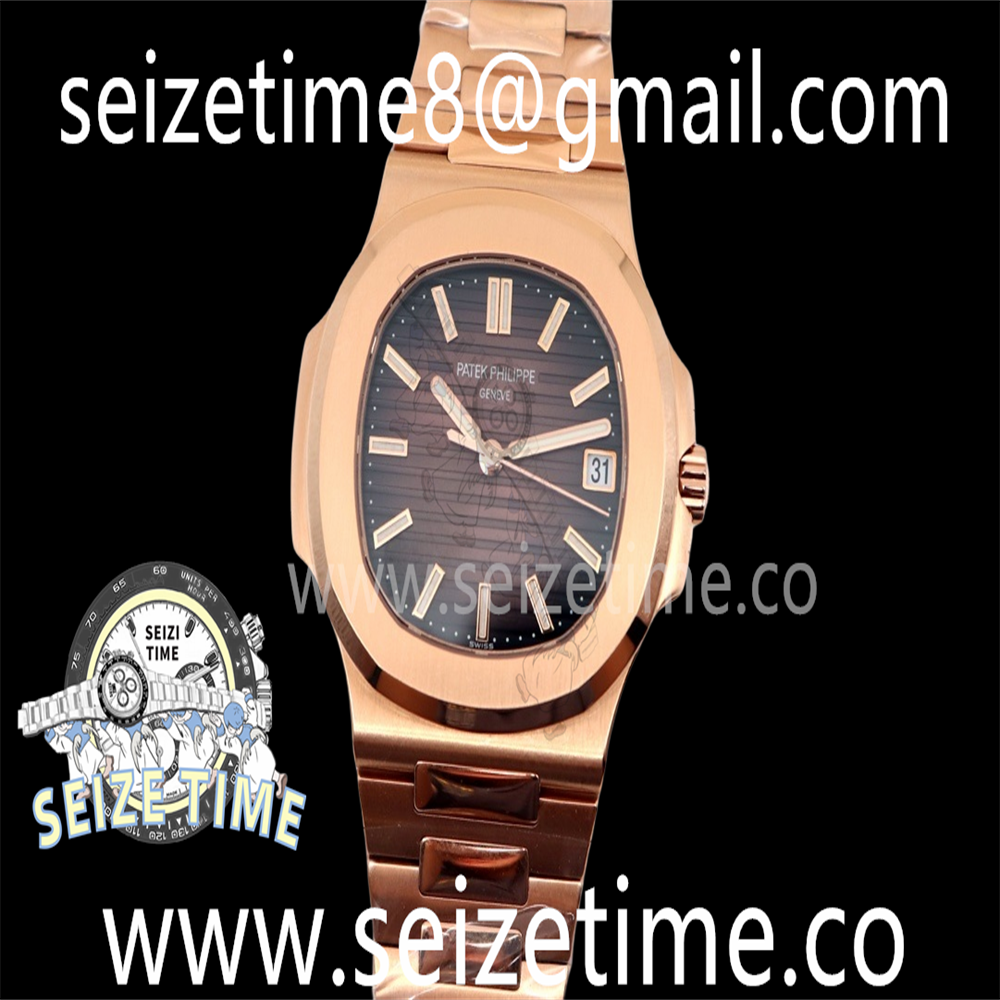 Nautilus 5711 RG GRF 1:1 Best Edition Brown Textured Dial on RG Bracelet 324CS