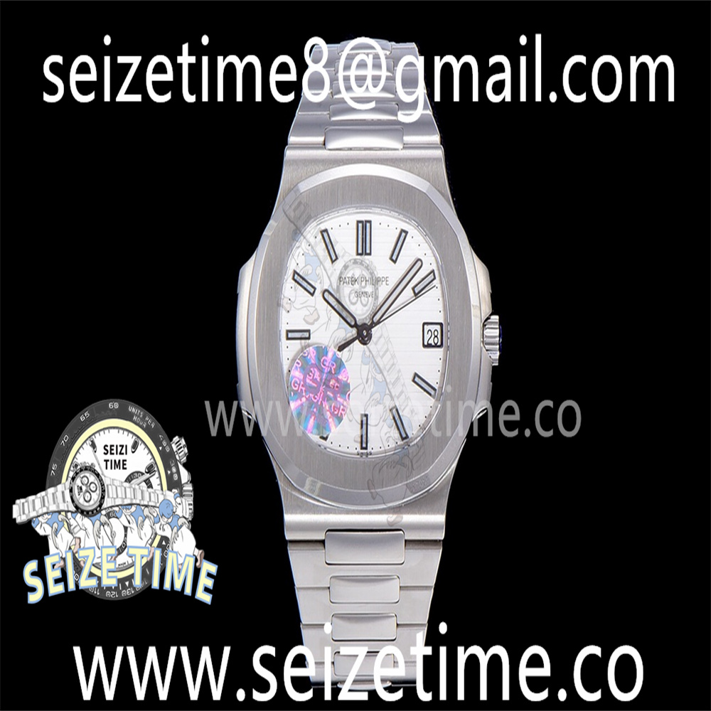 Nautilus 5711/1A GRF Best Edition White Textured Dial on SS Bracelet A324