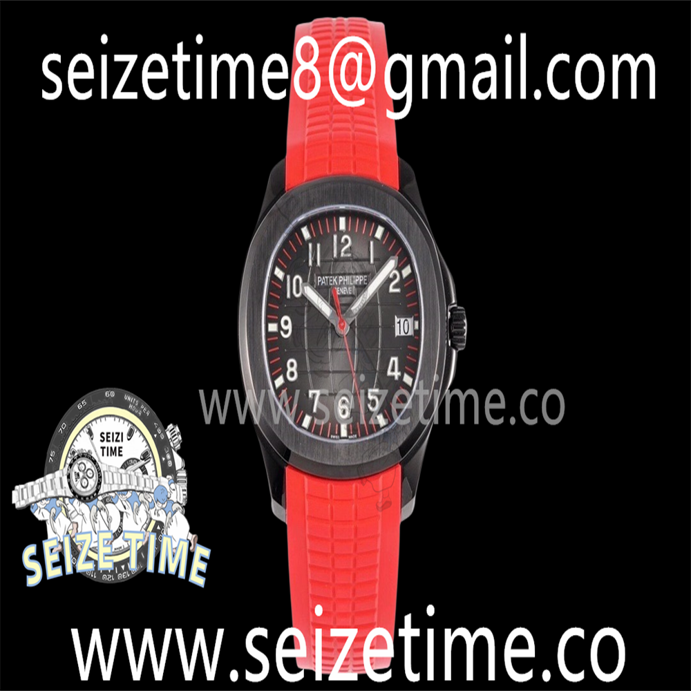 Aquanaut Black Venom DLC ZF 1:1 Best Edition Black Dial on Red Rubber Strap 324CS