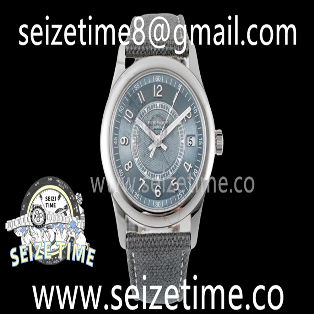 Calatrava 6007a PPF 1:1 Best Edition Blue Dial on Gray Nylon Strap 324CS