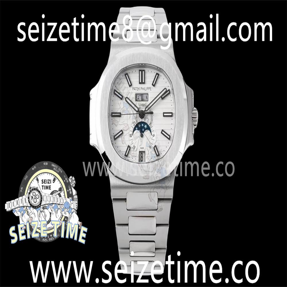 Nautilus 5726 Full Function SS PPF 1:1 Best Edition White Dial on SS Bracelet A324