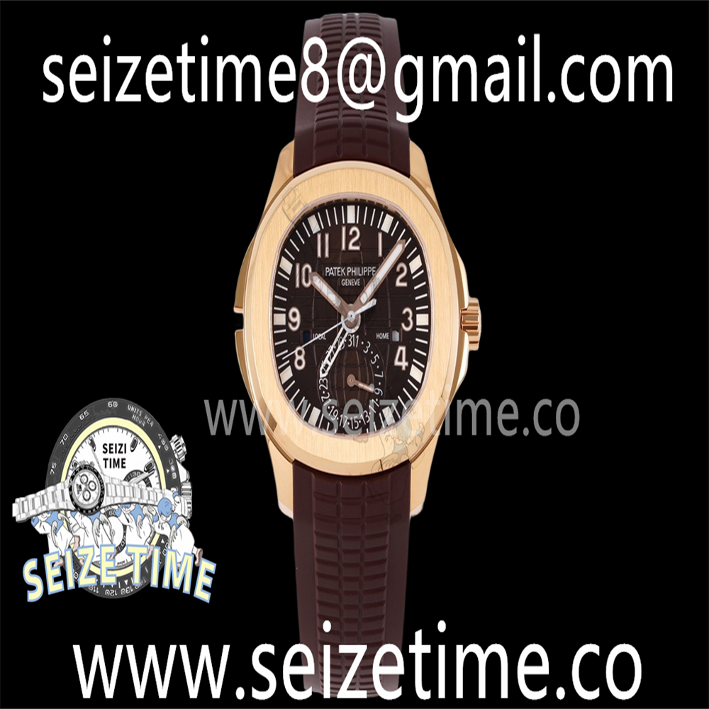 Aquanaut 5164R RG ZF 1:1 Best Edition Brown Dial on Brown Rubber Strap A324
