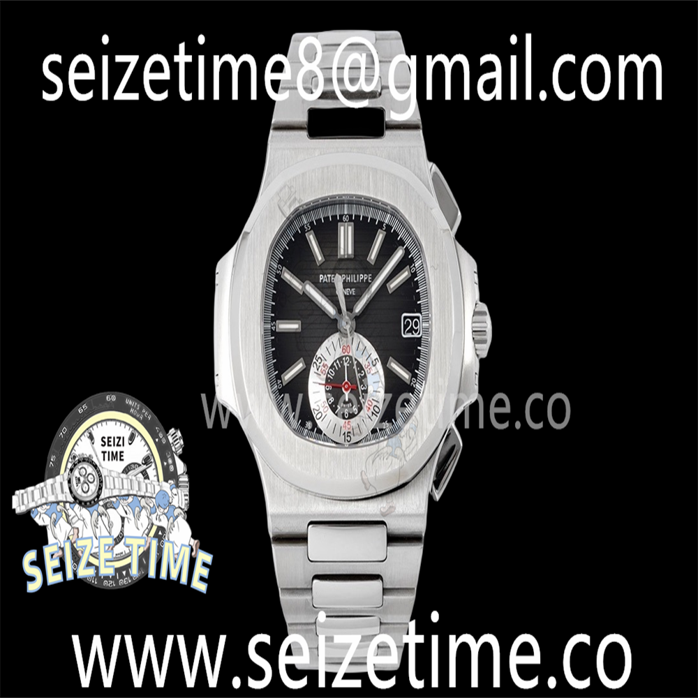 Nautilus 5980 SS PPF Best Edition Black Dial on SS Bracelet A28-520