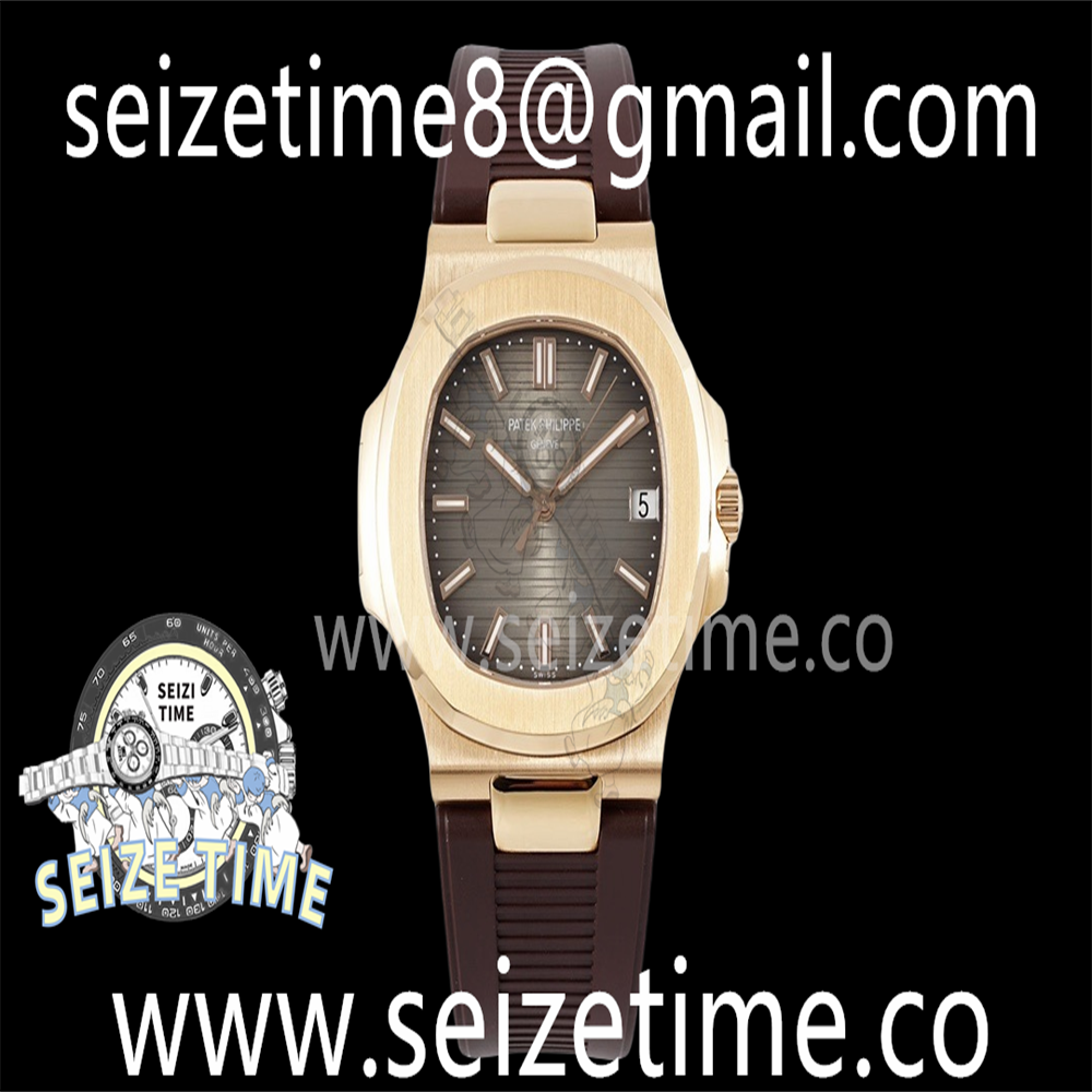 Nautilus 5711/1R PPF 1:1 Best Edition Brown Textured Dial on Brown Rubber Strap 324CS V5