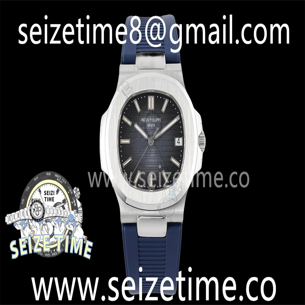 Nautilus 5711/1A PPF 1:1 Best Edition Blue Textured Dial on Blue Rubber Strap 324CS V5