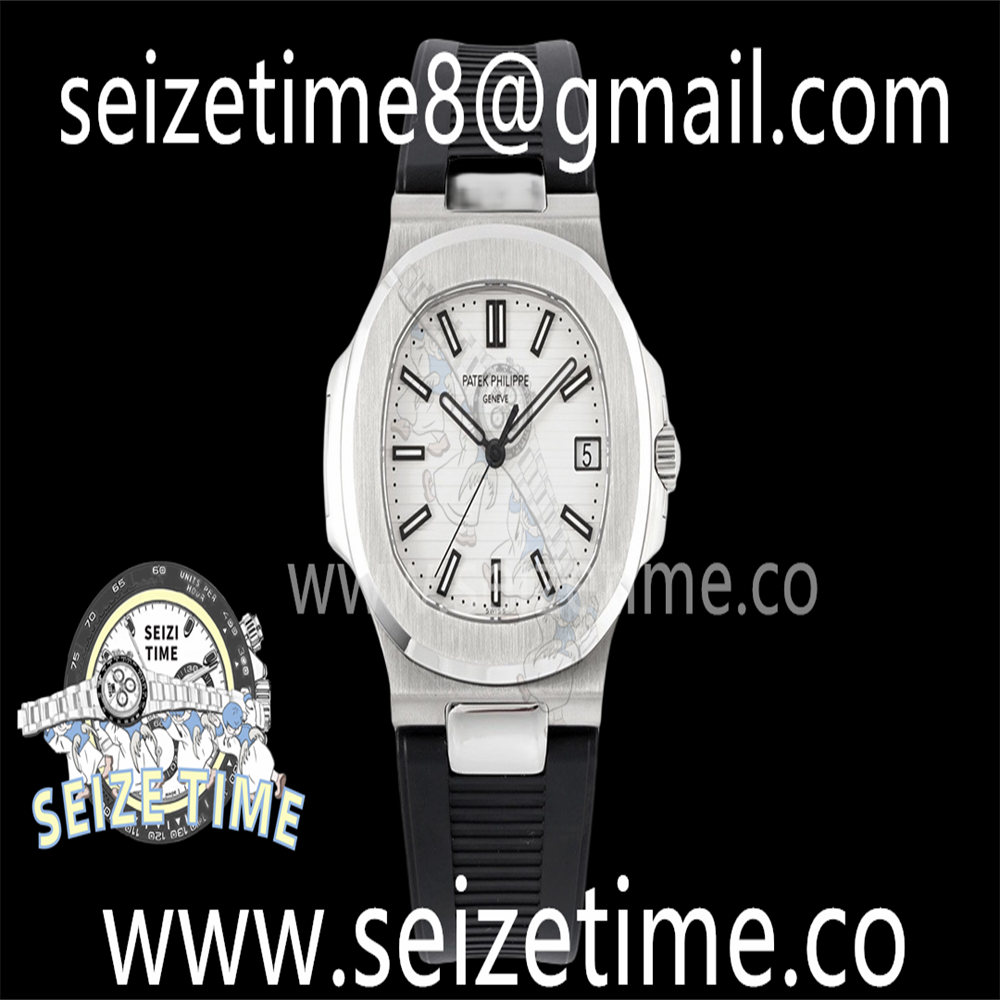Nautilus 5711/1A PPF 1:1 Best Edition White Textured Dial on Black Rubber Strap 324CS V5