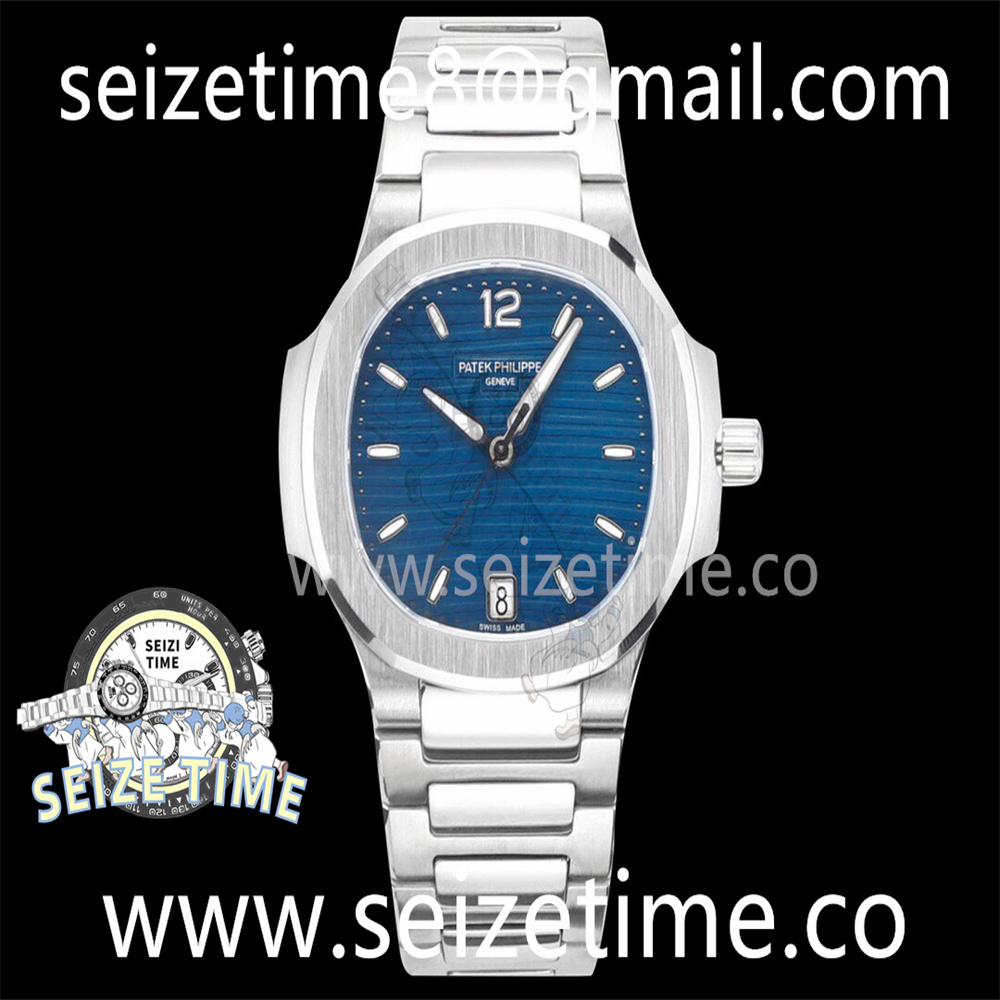 Nautilus 7118 Ladies 3KF 1:1 Best Edition Blue Dial on SS Bracelet A324 Super Clone