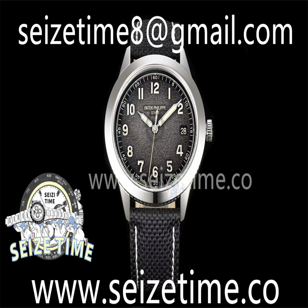 Calatrava 5226G SS PPF 1:1 Best Edition Gray Rock Dial on Black Nylon Strap 330CS