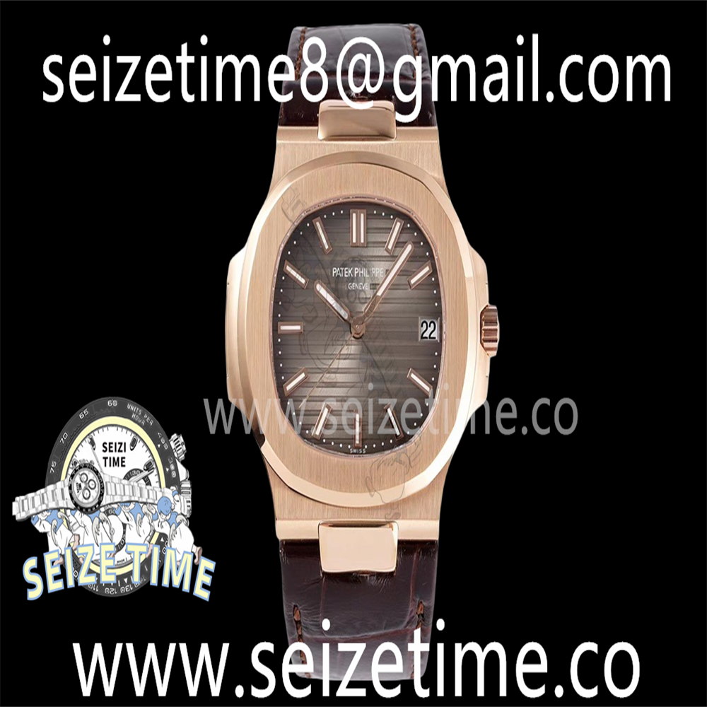 Nautilus 5711/1R PPF 1:1 Best Edition Brown Textured Dial on Brown Leather Strap 324CS V5