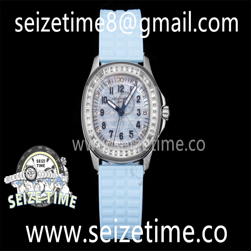 Aquanaut 5068 SS TWF 1:1 Best Edition Blue Textured Dial on Blue Rubber Strap 324CS