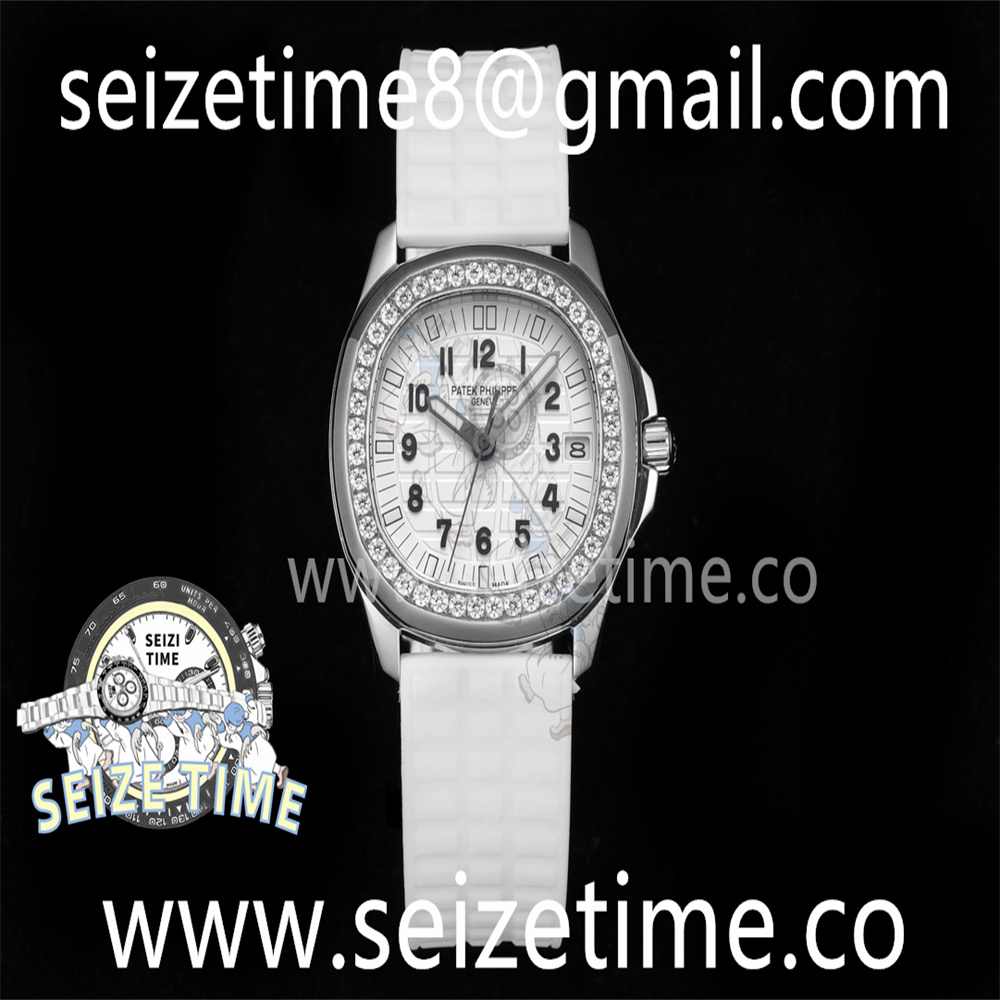 Aquanaut 5068 SS TWF 1:1 Best Edition White Textured Dial on White Rubber Strap 324CS