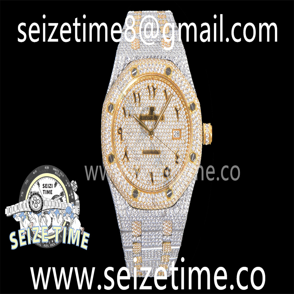 Royal Oak 41mm 15400 YG Diamond Bezel Diamond Dial on SS Bracelet MY9015