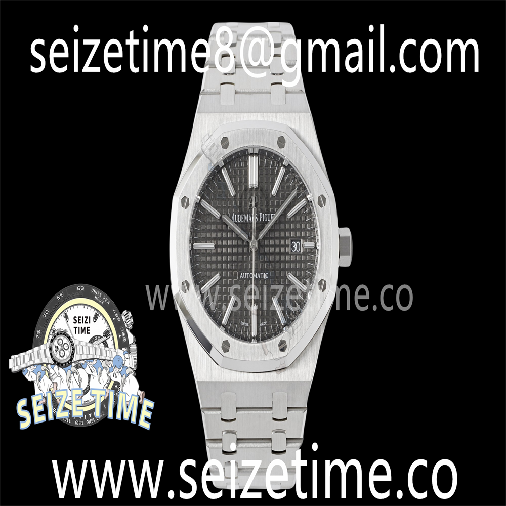 Royal Oak 41mm 15400 SS APSF 1:1 Best Edition Gray Textured Dial on SS Bracelet SA3120 Super Clone V3