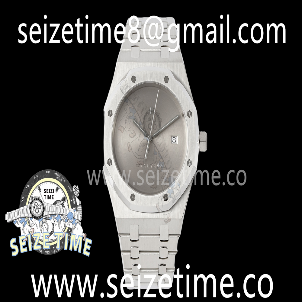Royal Oak 41mm 1017 ALYX 9SM SS APSF Best Edition Silver Dial on SS Bracelet SA3120 Super Clone