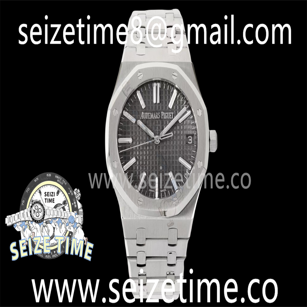Royal Oak 41mm 15510 “50th Anniversary” SS ZF 1:1 Best Edition Gray Textured Dial on SS Bracelet A4302