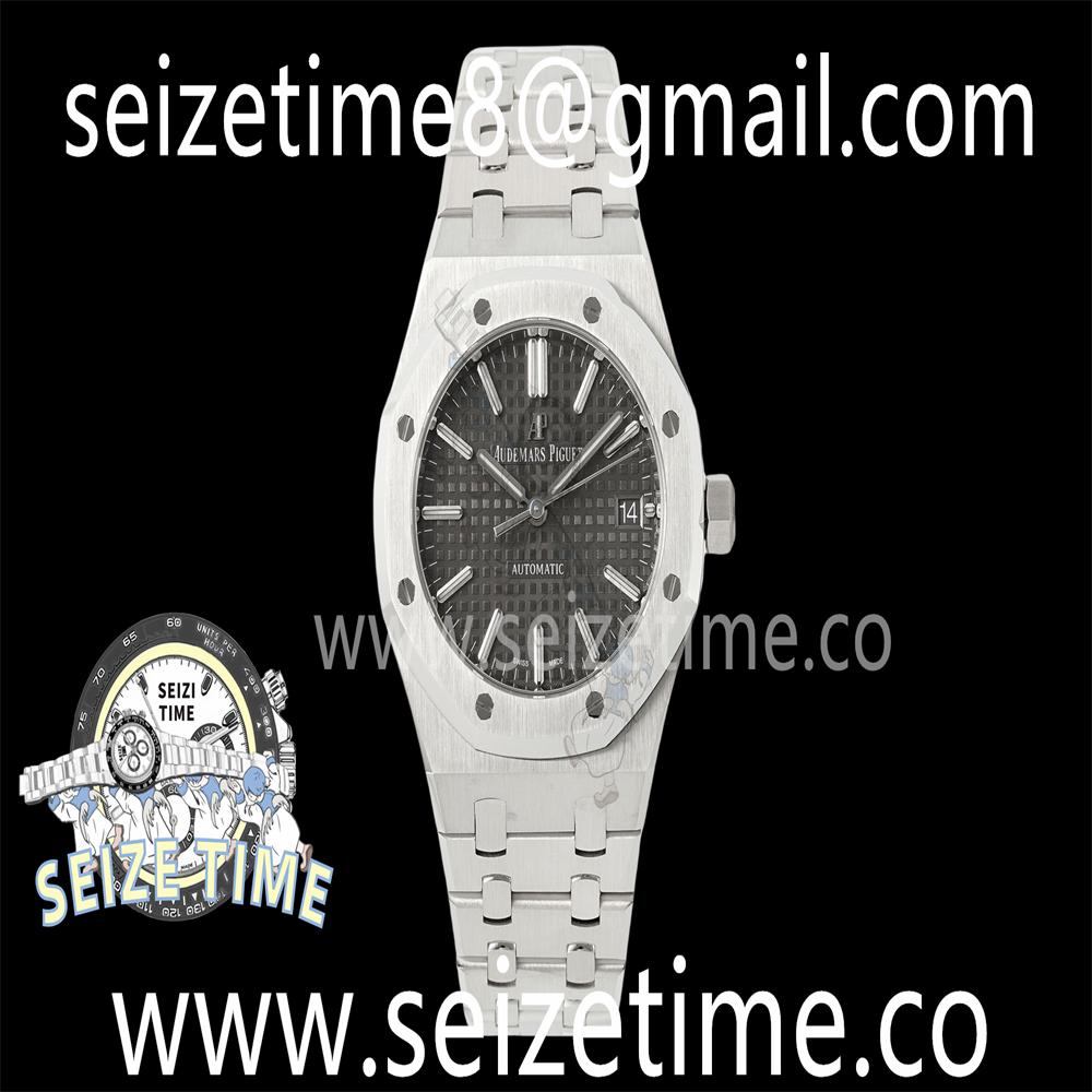 Royal Oak 37mm 15450 SS APSF 1:1 Best Edition Gray Textured Dial on SS Bracelet SA3120 Super Clone
