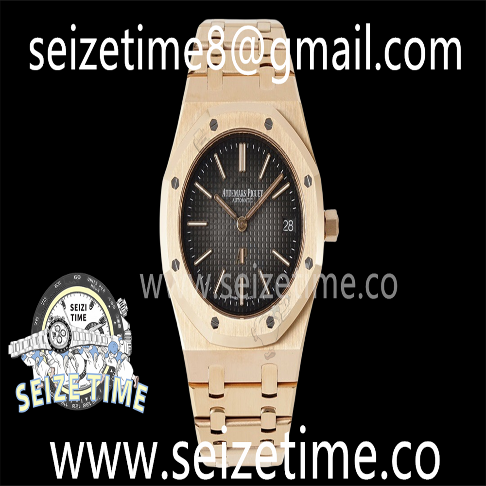 Royal Oak 39mm 16202 “50th Anniversary” RG ZF 1:1 Best Edition Gray Textured Dial on RG Bracelet A7121