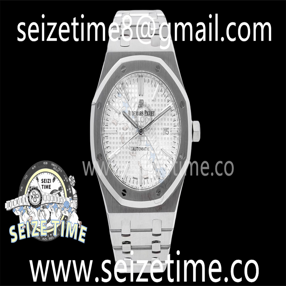 Royal Oak 41mm 15400 SS ZF 1:1 Best Edition White Textured Dial on SS Bracelet A3120 V2