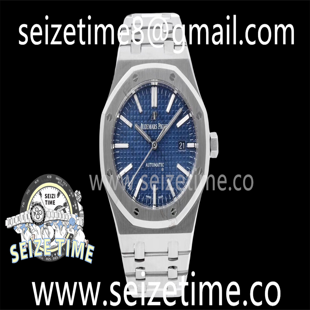 Royal Oak 41mm 15400 SS ZF 1:1 Best Edition Blue Textured Dial on SS Bracelet A3120 V2