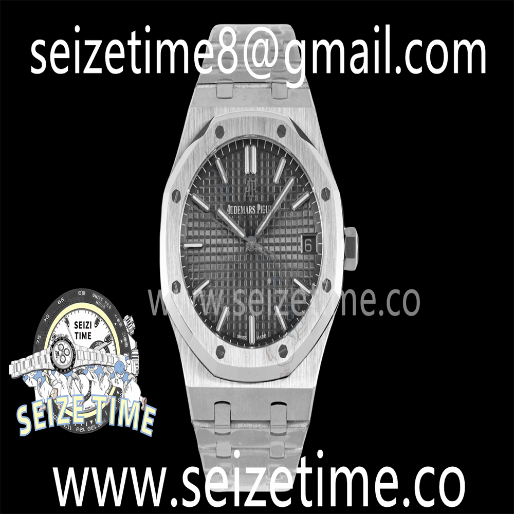 Royal Oak 41mm 15500 SS BF 1:1 Best Edition Gray Textured Dial on SS Bracelet A4302