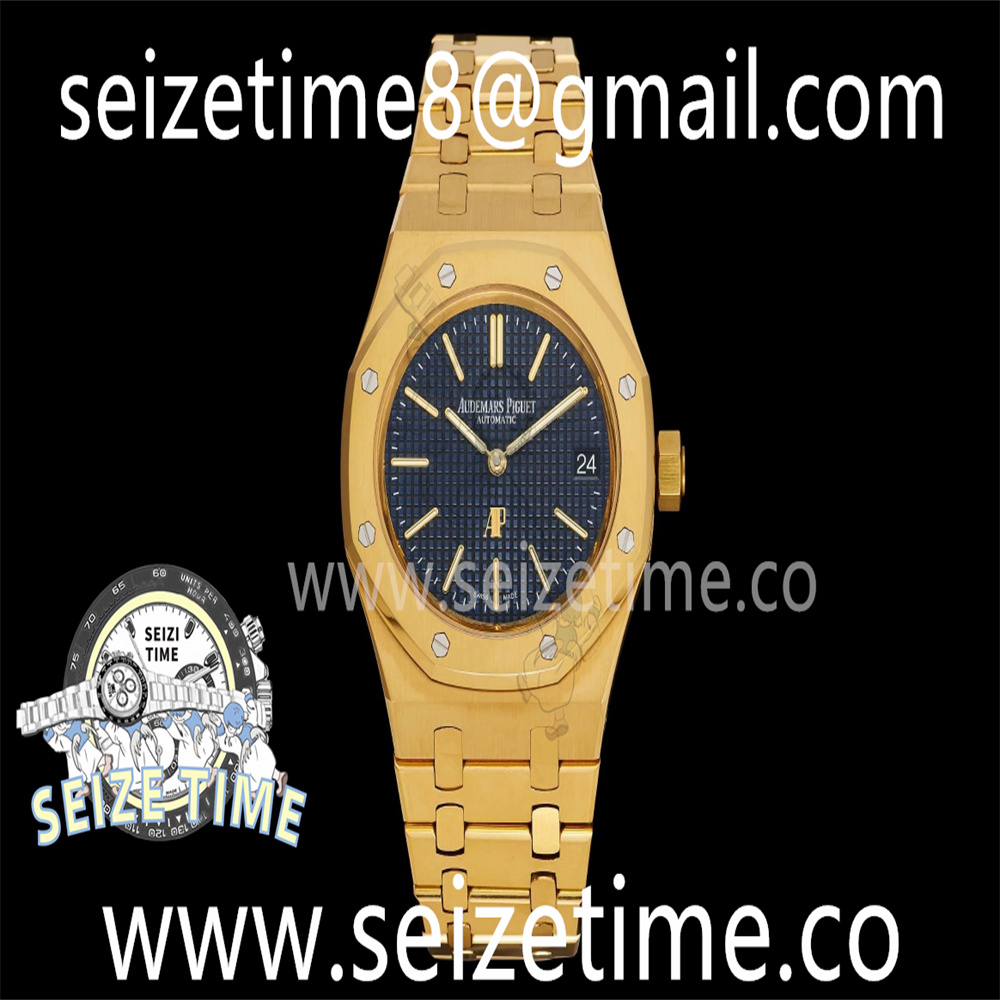 Royal Oak 39mm 15202 YG BF 1:1 Best Edition Blue Textured Dial on RG Bracelet A2121