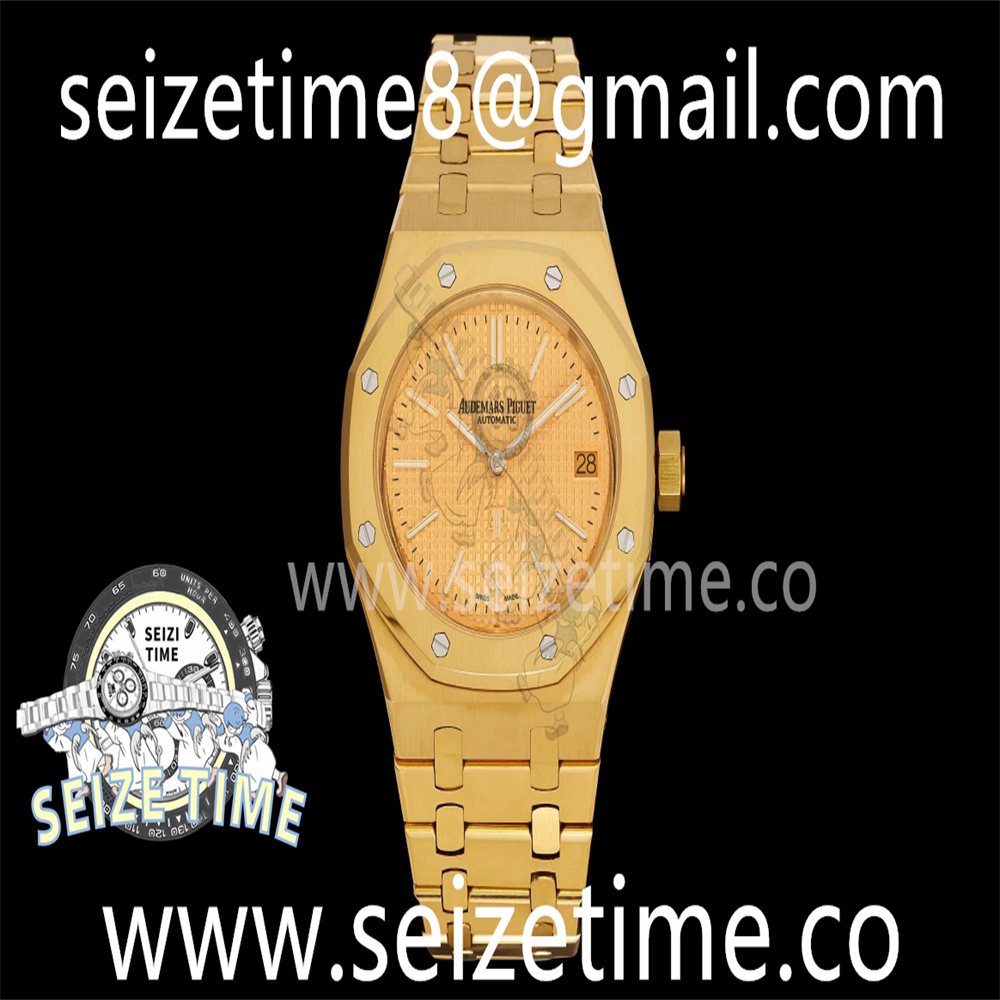 Royal Oak 39mm 15202 YG BF 1:1 Best Edition Yellow Textured Dial on RG Bracelet A2121